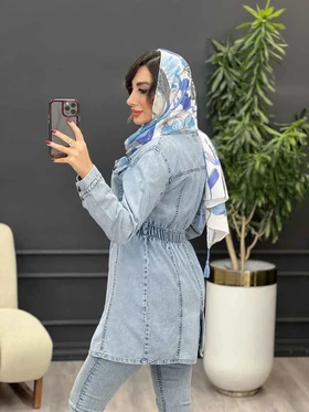 مانتو جین کمرکش