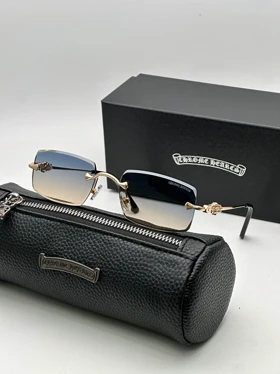 عینک کروم هارتز فریم لس کد 2278 Chrome Hearts (آبی زرد)