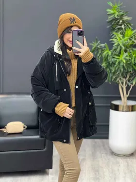 کاپشن سیلیکونی چهار جیب