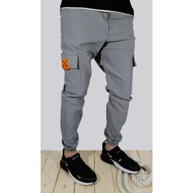 شلوار اسلش شش جیب مردانه OFF-WHITE طوسی