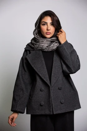 کت زنانه فوتر کجراه 4 دکمه نما