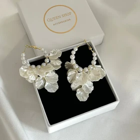 گوشواره زنانه مرواریدی گلبرگ کد 425