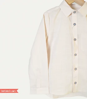 پیراهن لینن اسلپ کرمی