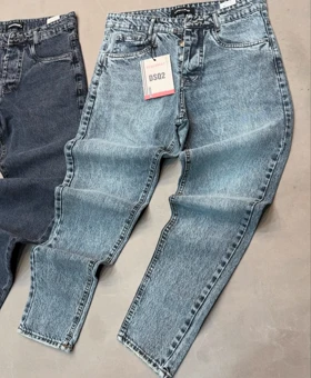 مام فیت مردانه گرم بالا پارچه ترک بدون زاپ پارچه جین سنگشور