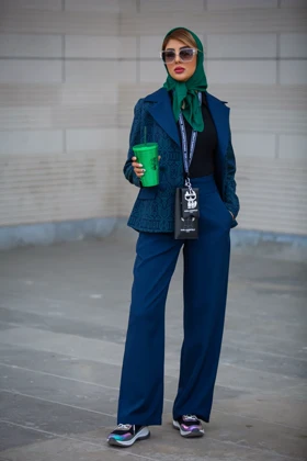 کت شلوار ژاکارد ترکیبی