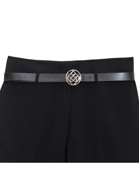 شلوار زنانه پارچه ای کرپ کنزو از بالا کشاد ریزشی کلاسیک پرسته