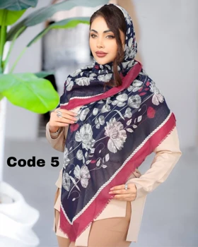 روسری نخ اسپان گل‌دار بهاره 3535