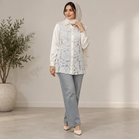 شومیز گیپور آیسا سفید