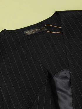 جلیقه زنانه کرپ فاستونی دیپلومات یقه هفت آستر دار کلاسیک دینا