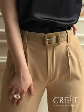 کمربند حصیری3 سانت سگک چوبی