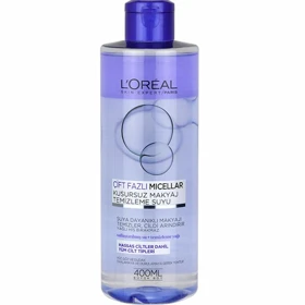 میسلار واتر پاک‌کننده آرایش لورآل پاریس (L’Oréal Paris Micellar Water) مخصوص انواع پوست حجم 400 میلی‌لیتر