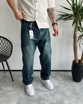 شلوار نیم بگ کثیفشور تیره Zara