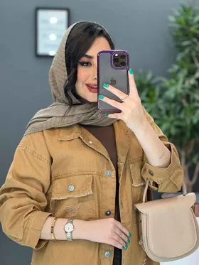 مانتو کتان زاپ‌دار ریش دار
