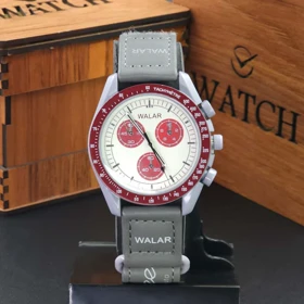 ساعت مچی مردانه و زنانه والار Walar WG0239 8251 طرح اومگا سواچ (طوسی)