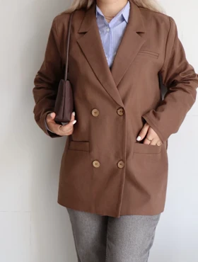 کت لینن chocolate