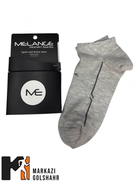 جوراب مچی زنانه ملانژ کد 2016729 (خاکستری)
