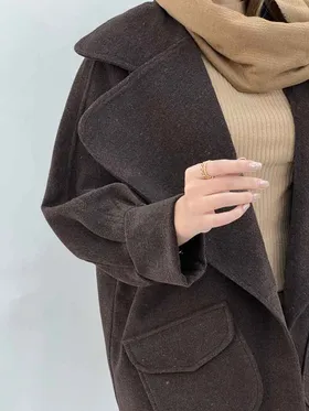 پالتو یقه انگلیسی دو جیب