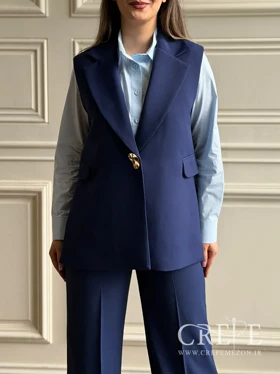 وست بغل چاک‌دار آستر راه راه