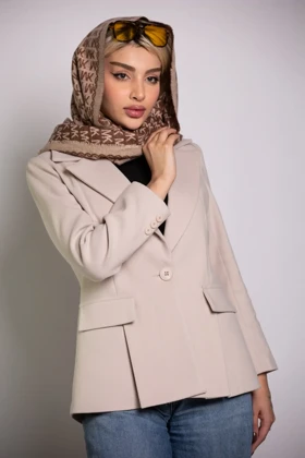 کت زنانه فوتر دکوب چاک‌دار