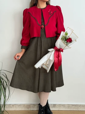 ست کت و سارافون گلدوزی