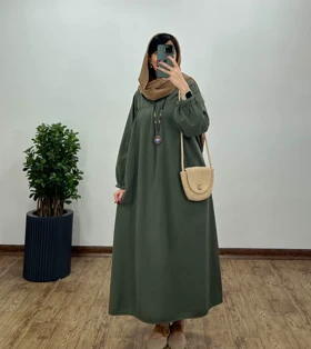 مانتو عبایی بلند کتان پنبه(ایراد دار)
