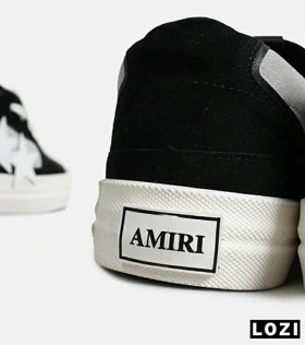 کفش اسنیکرزمشکی طوسی سفید Amiri Stars v2