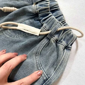 شلوار جین سنگ شور شده دمپا کش سبک اورجینال