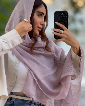 شال نخی‌کنفی ساده ورونا