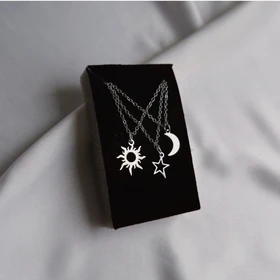 ست گردنبند سه نفره‌ی آسمان✨🌞🌙
