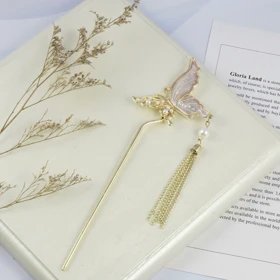 گیره مو زنانه مدل کانزاشی پروانه ای کد 3163