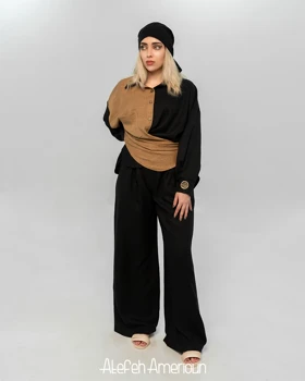 شومیز شلوار نیم رخ