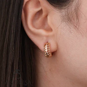 گوشواره حلقهای رزگلد ژوپینگ