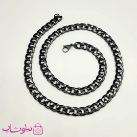 زنجیر مردانه کارتیه مشکی استیل 60 سانت عرض 1 سانت کد 5491