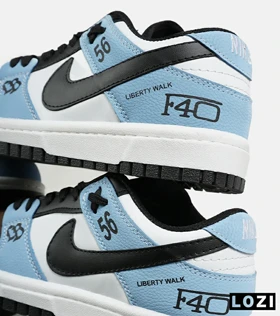 کفش کتانی مردانه و زنانه آبی مشکی Nike Sb Sparco F40