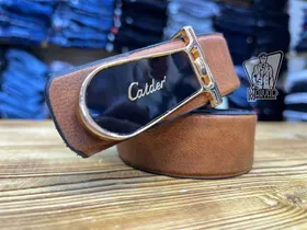 کمربند عسلی چرم CATDER