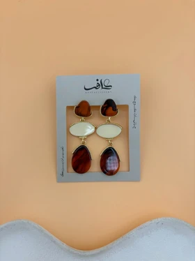 گوشواره سنگی 3 تکه