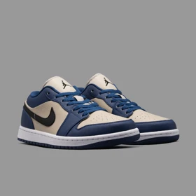 نایکی جردن 1 کرم سرمه ای ساق کوتاه Nike Air Jordan 1 Low OG Blue Navy Cream