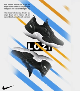 کفش کتانی مردانه و زنانه مشکی Nike Huarache