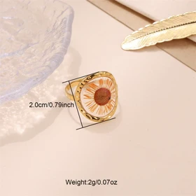 انگشتر جدید شیشه ای با طرح گل
