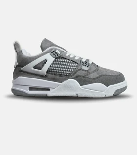 کتانی ساق‌دار بزرگ پا طوسی سفید Nike air jordan 4
