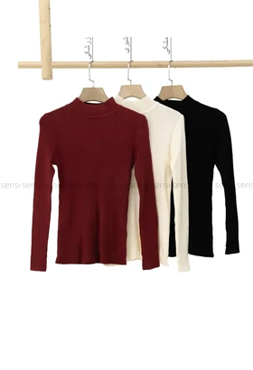 بلوز بافت یقه 5سانت وارداتی کد1004592