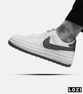 کفش مردانه و زنانه سفید طوسی NIKE AIR FORCE