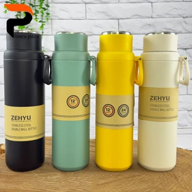 فلاسک قلمی 1 لیتر دسته دار zehyu