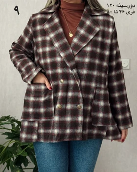 کت پشمی چهارخونه