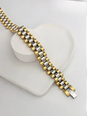 دستبند رولکس مردانه کیفیت مستر پهن 801 کد 801