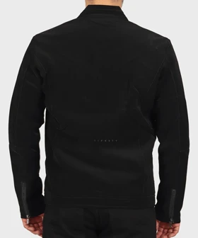 کت چرم مردانه مشکی 2422