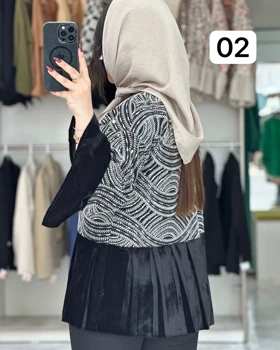 مانتو مخمل سوزن دورزی