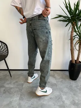شلوار جین مام استایل آبی کثیفشور BALENCIAGA