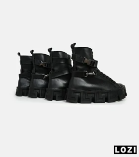 بوت مردانه مشکی VERSACE