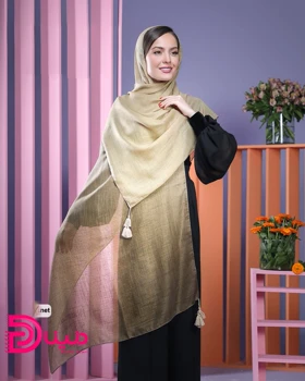 شال نخی طیفی منگوله‌دار